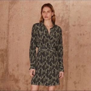 Equipment Edwidge Femme NWTS Shirtdress Vert Multi Print Sz XS Retail $425